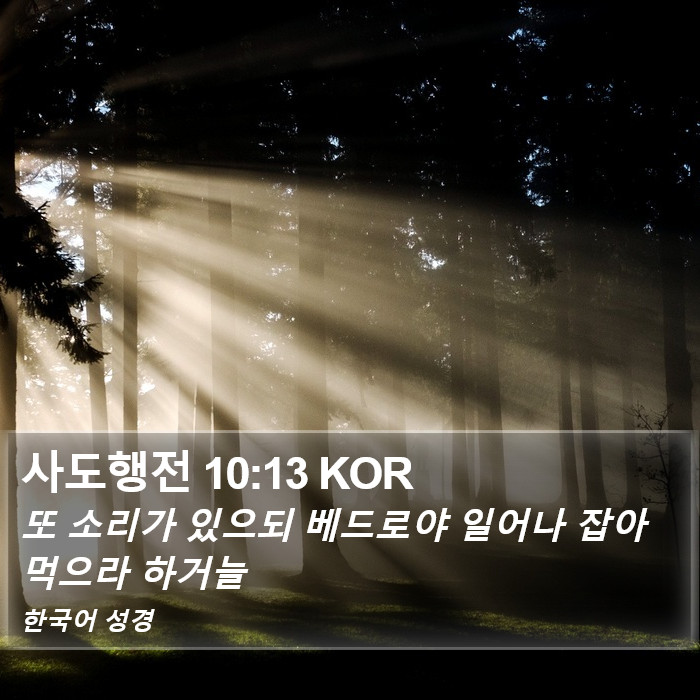 사도행전 10:13 KOR Bible Study