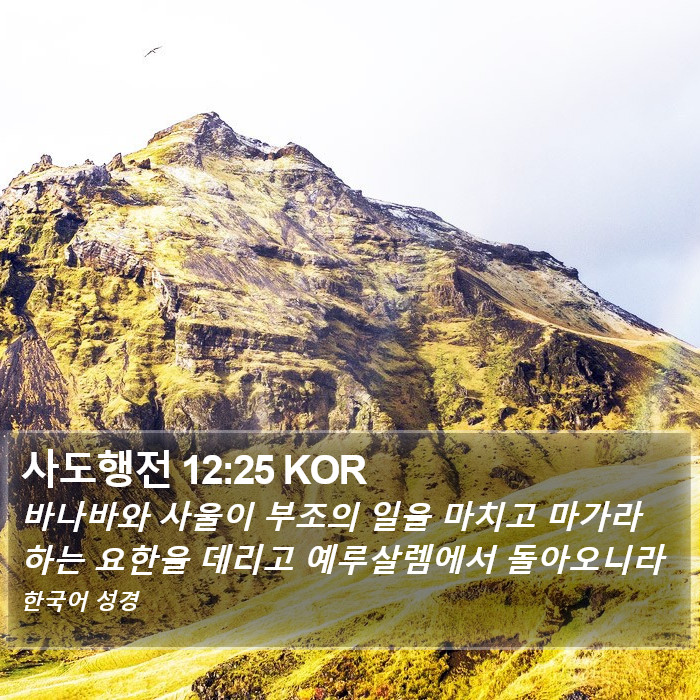 사도행전 12:25 KOR Bible Study