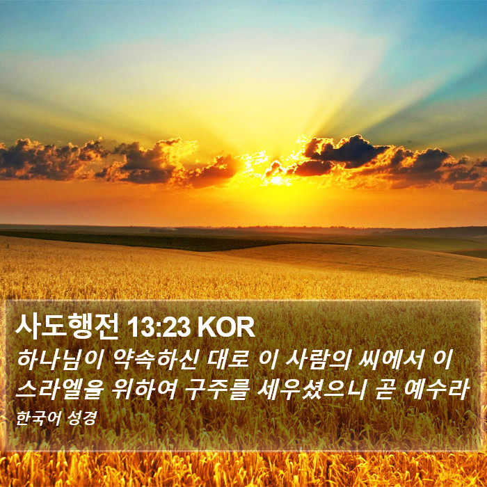 사도행전 13:23 KOR Bible Study