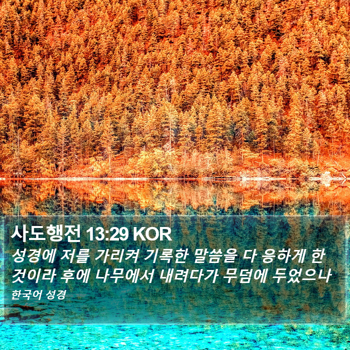 사도행전 13:29 KOR Bible Study