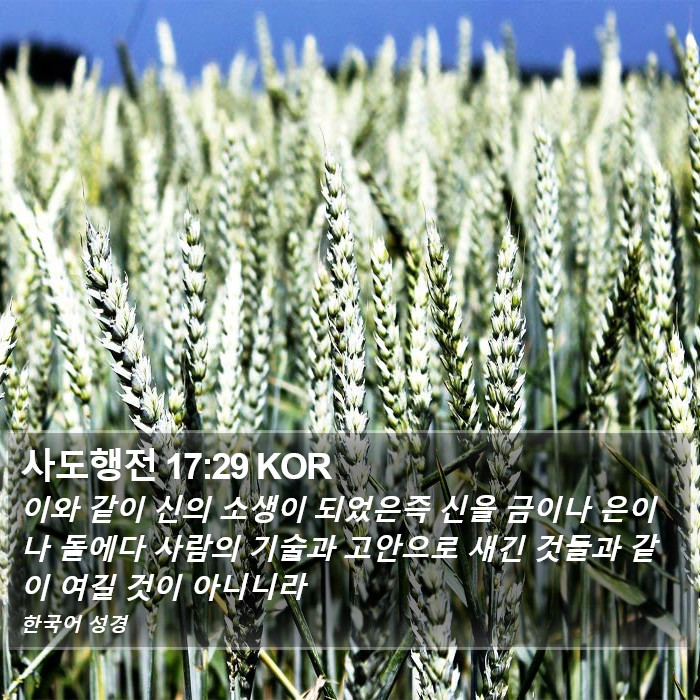 사도행전 17:29 KOR Bible Study