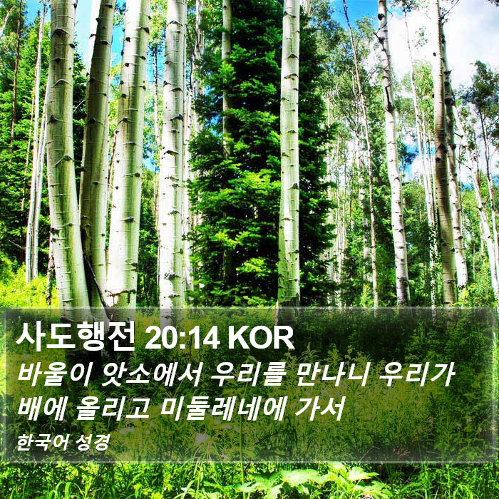사도행전 20:14 KOR Bible Study