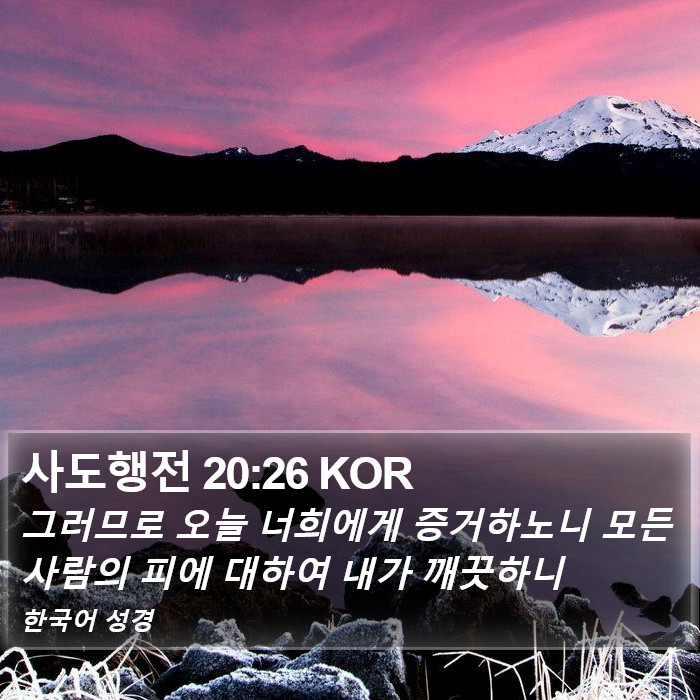 사도행전 20:26 KOR Bible Study