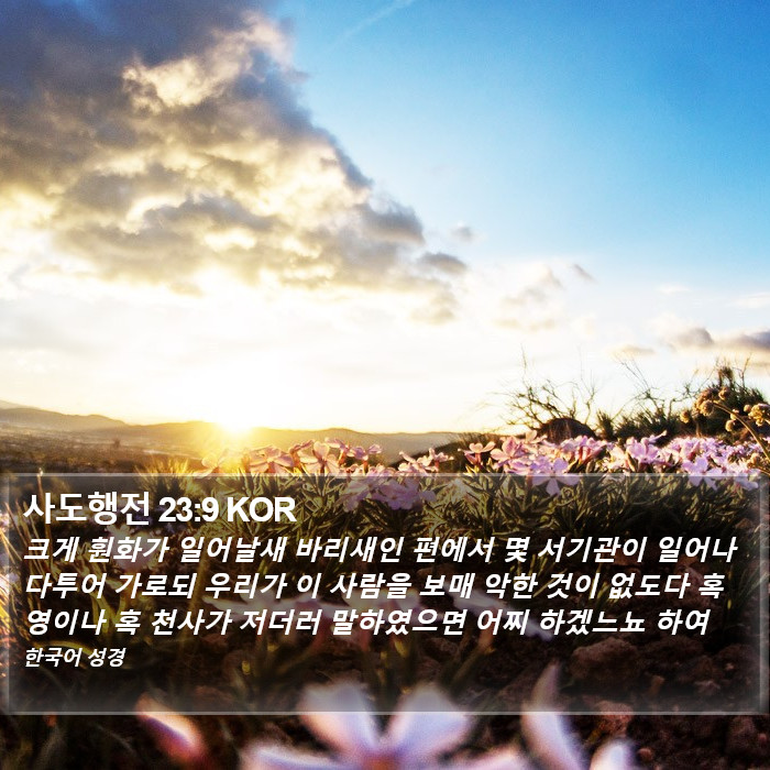 사도행전 23:9 KOR Bible Study