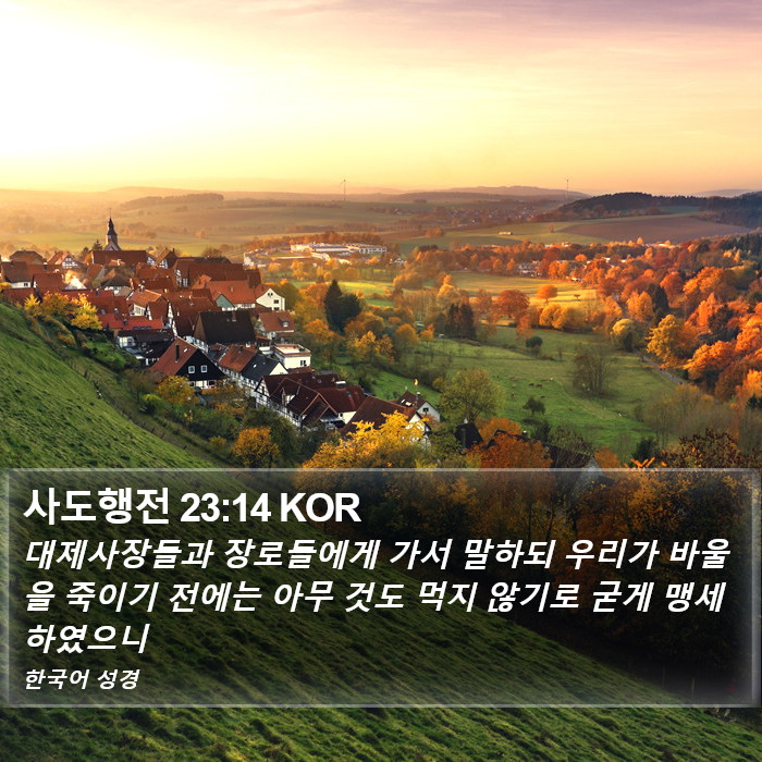사도행전 23:14 KOR Bible Study