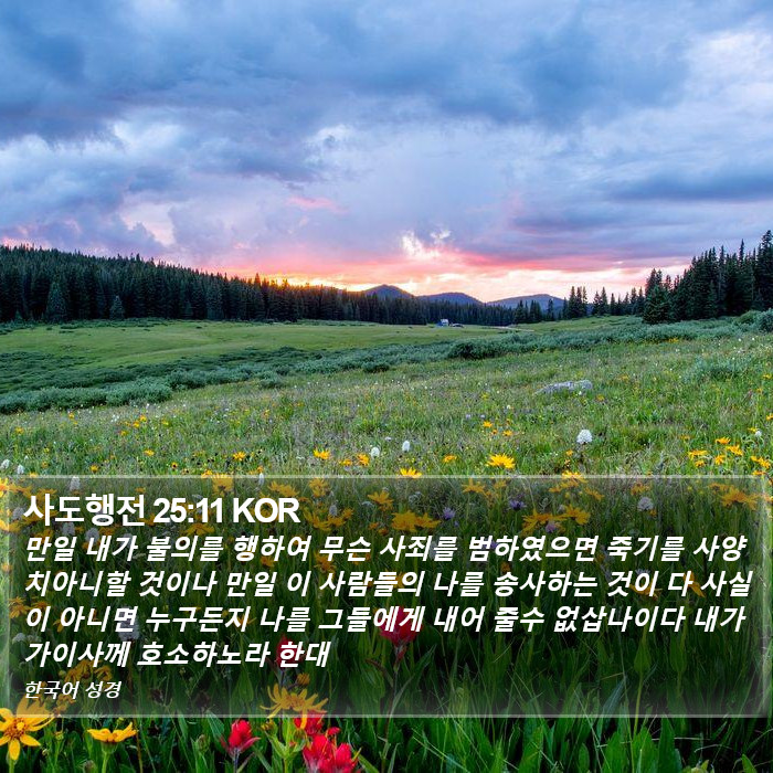 사도행전 25:11 KOR Bible Study