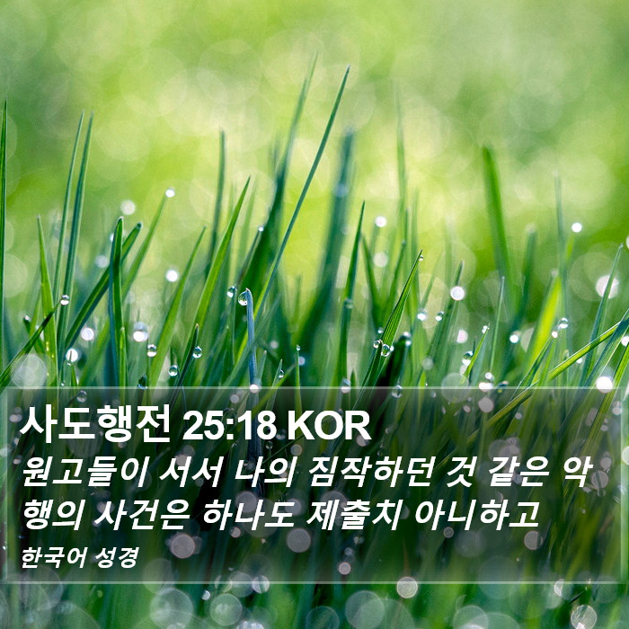 사도행전 25:18 KOR Bible Study