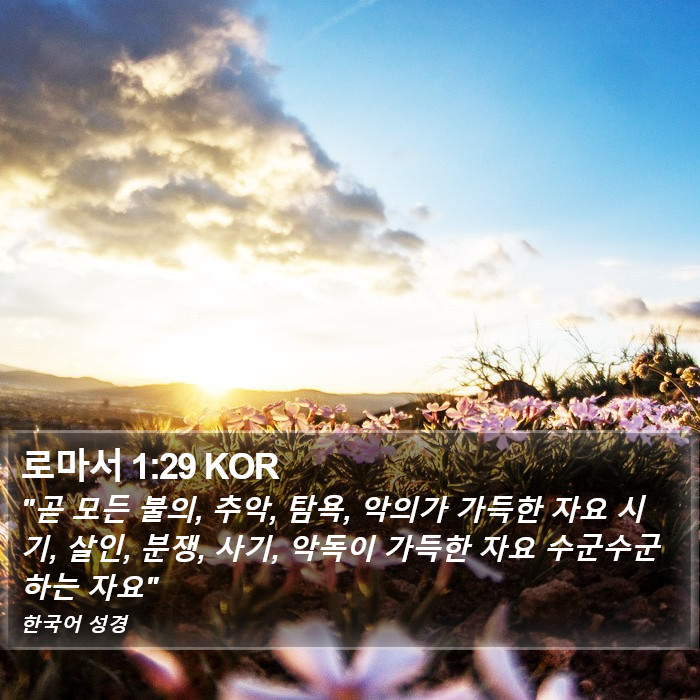 로마서 1:29 KOR Bible Study