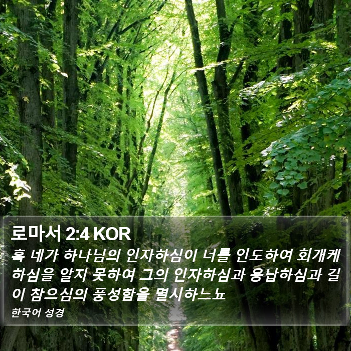 로마서 2:4 KOR Bible Study