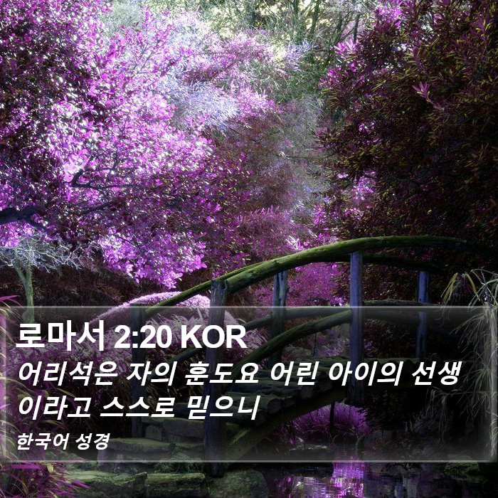 로마서 2:20 KOR Bible Study