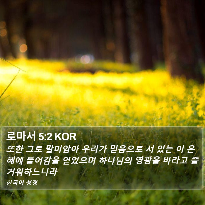 로마서 5:2 KOR Bible Study