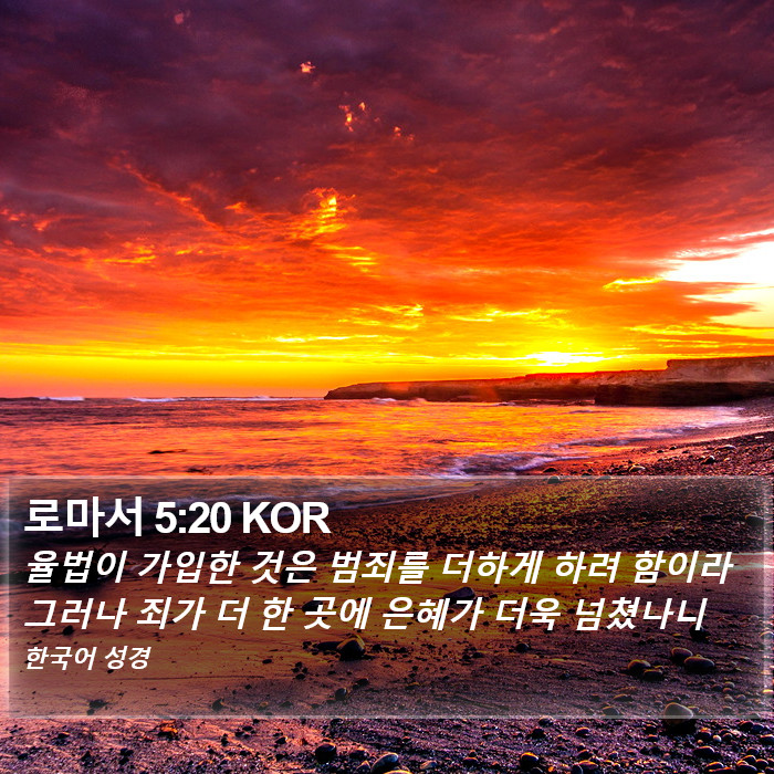 로마서 5:20 KOR Bible Study