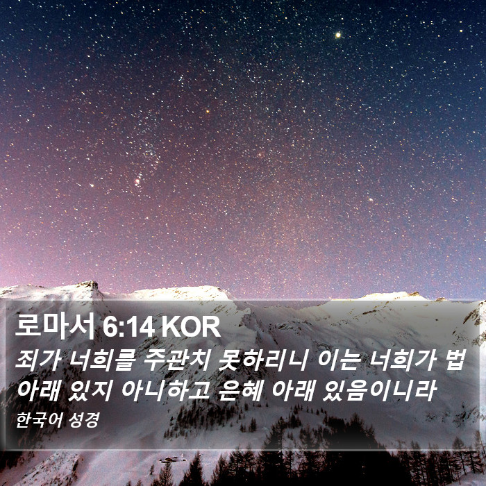 로마서 6:14 KOR Bible Study