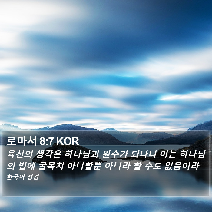 로마서 8:7 KOR Bible Study