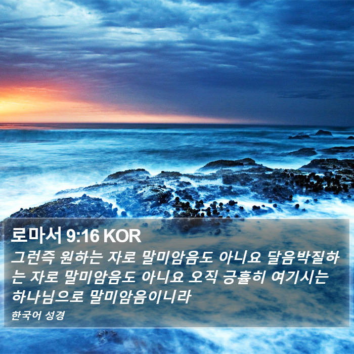 로마서 9:16 KOR Bible Study