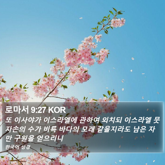 로마서 9:27 KOR Bible Study