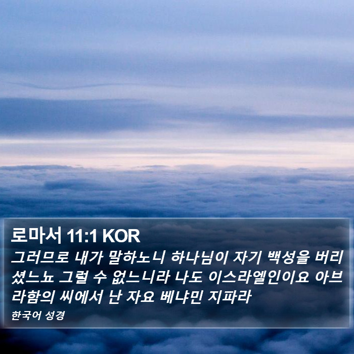 로마서 11:1 KOR Bible Study