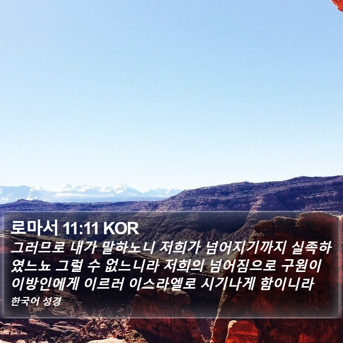 로마서 11:11 KOR Bible Study