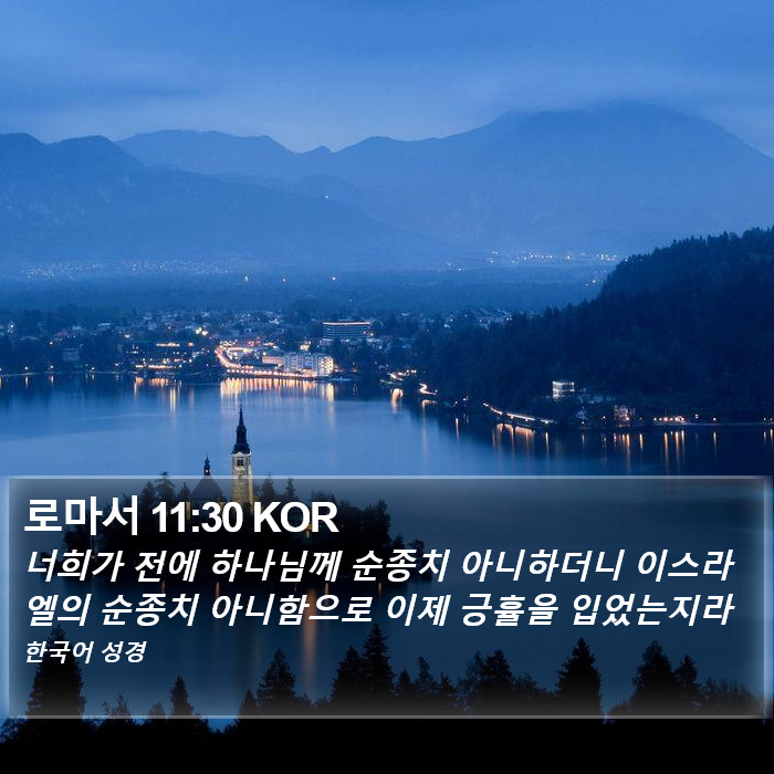 로마서 11:30 KOR Bible Study