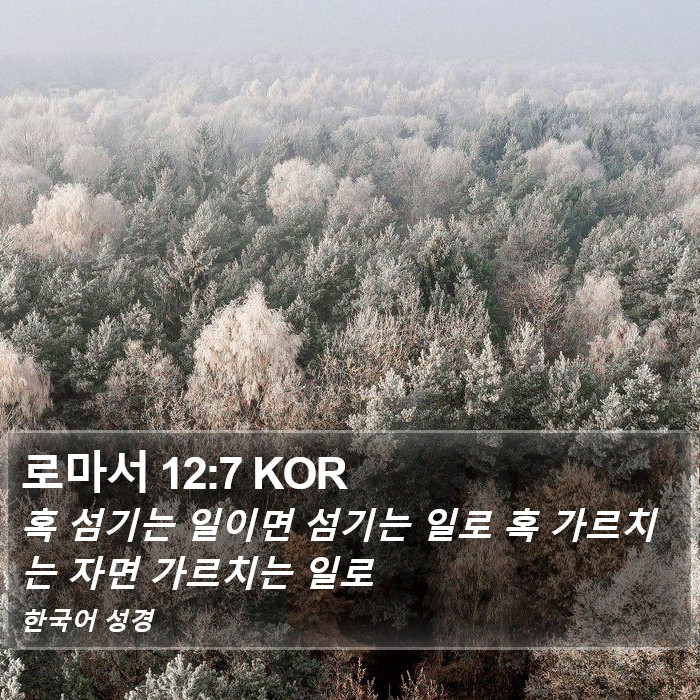 로마서 12:7 KOR Bible Study