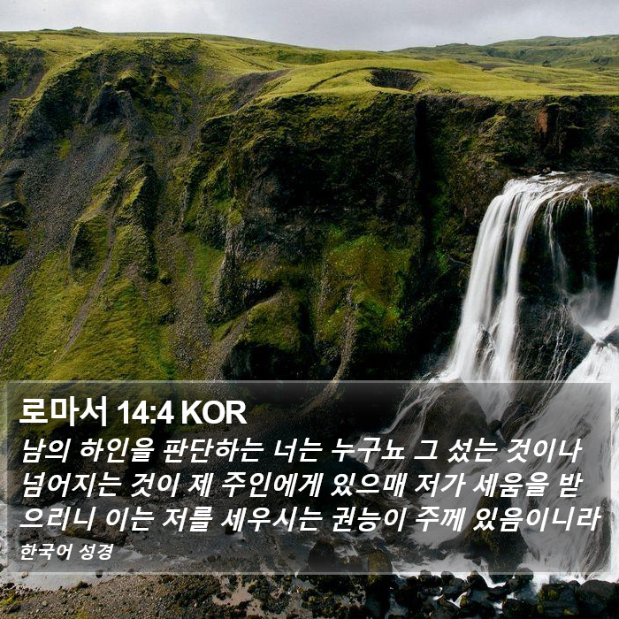 로마서 14:4 KOR Bible Study