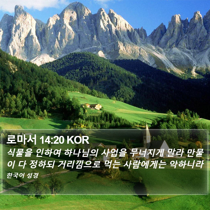 로마서 14:20 KOR Bible Study