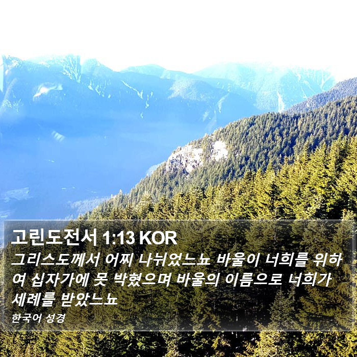 고린도전서 1:13 KOR Bible Study