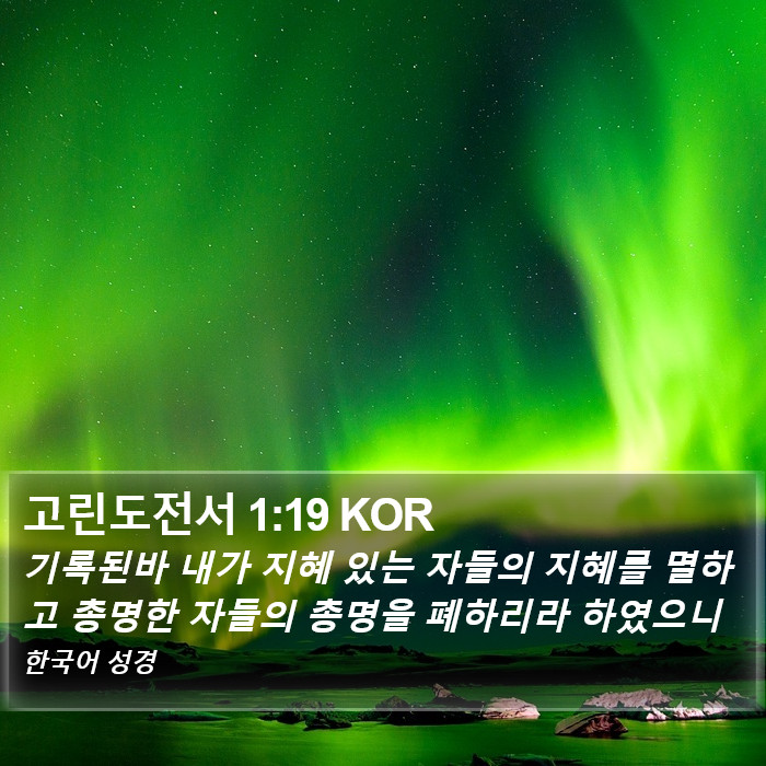 고린도전서 1:19 KOR Bible Study