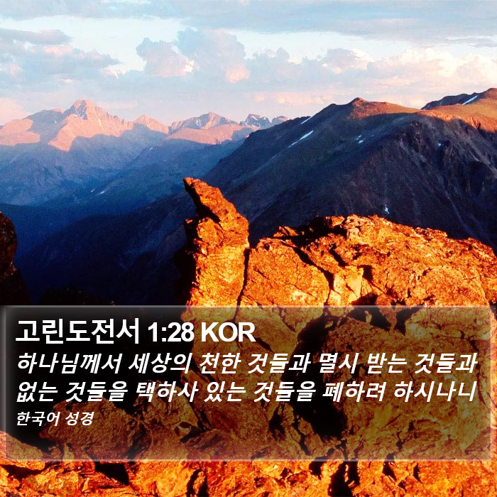 고린도전서 1:28 KOR Bible Study