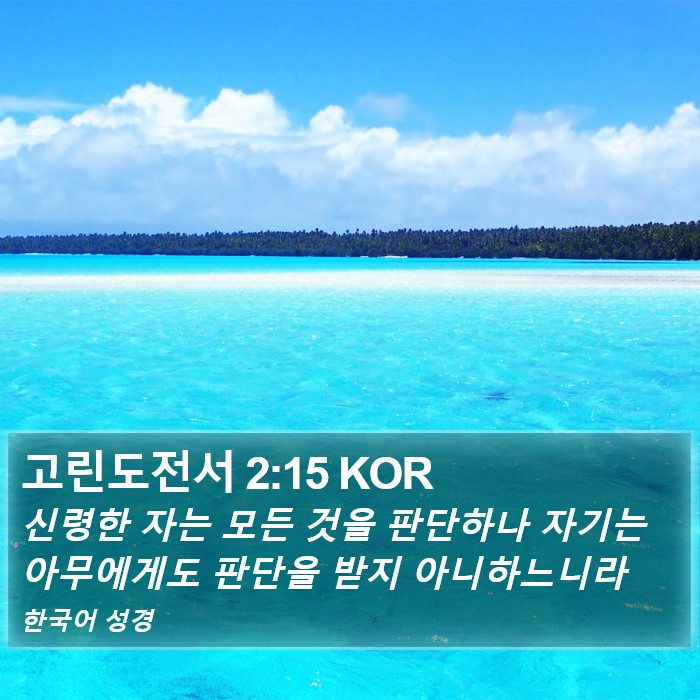 고린도전서 2:15 KOR Bible Study