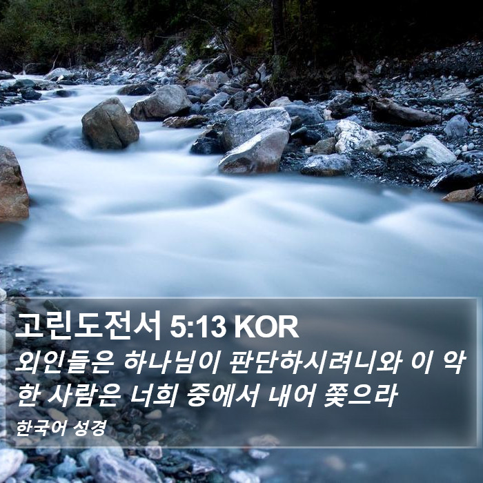 고린도전서 5:13 KOR Bible Study