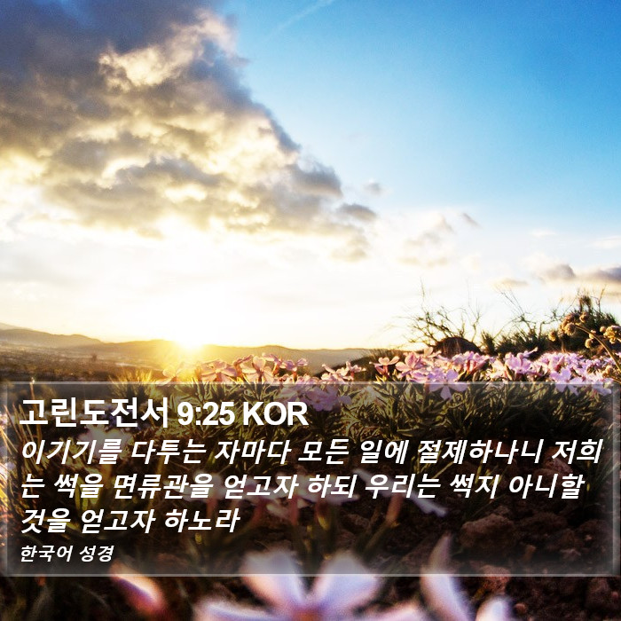 고린도전서 9:25 KOR Bible Study