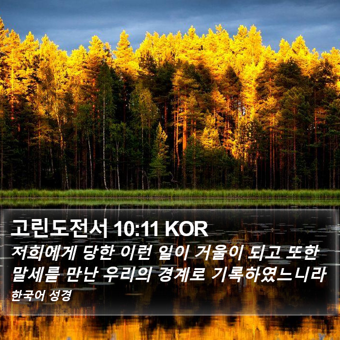 고린도전서 10:11 KOR Bible Study