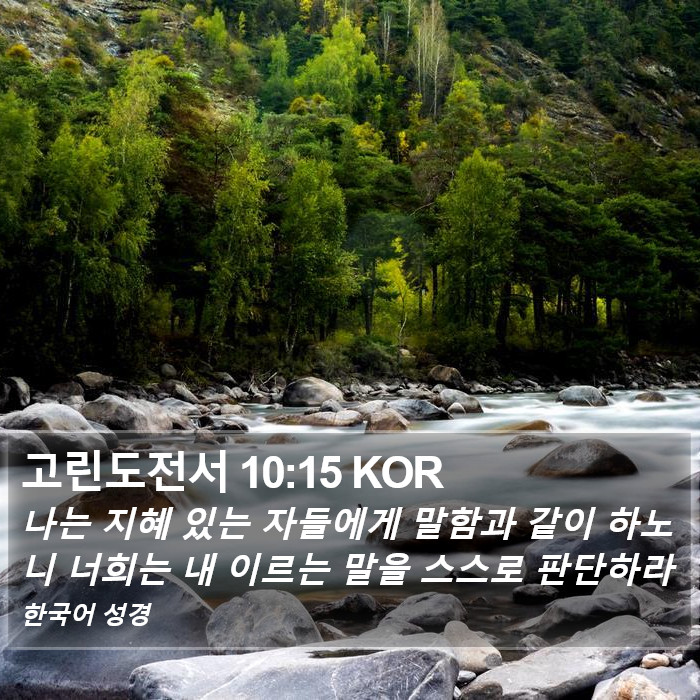 고린도전서 10:15 KOR Bible Study
