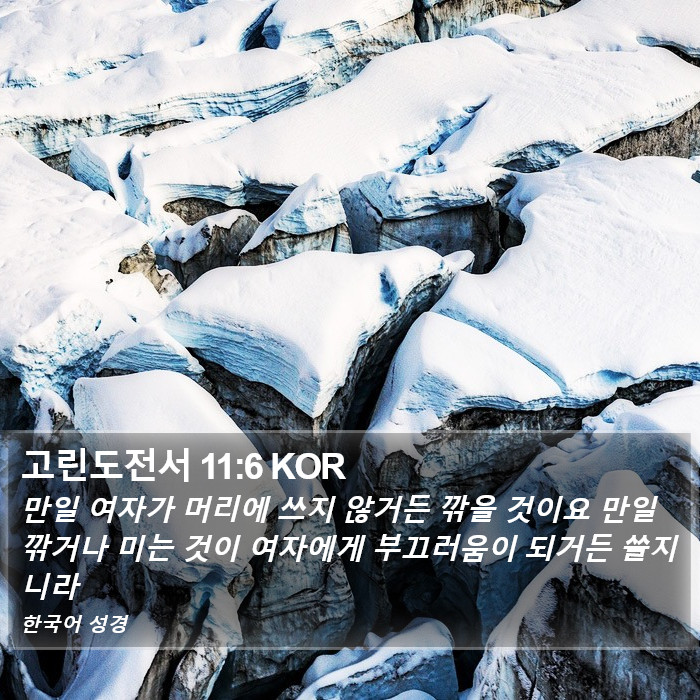 고린도전서 11:6 KOR Bible Study