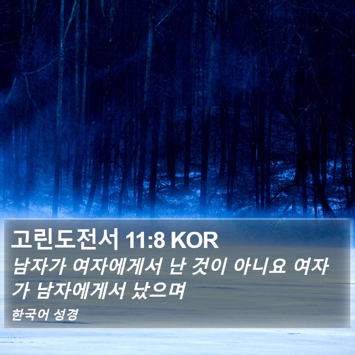 고린도전서 11:8 KOR Bible Study