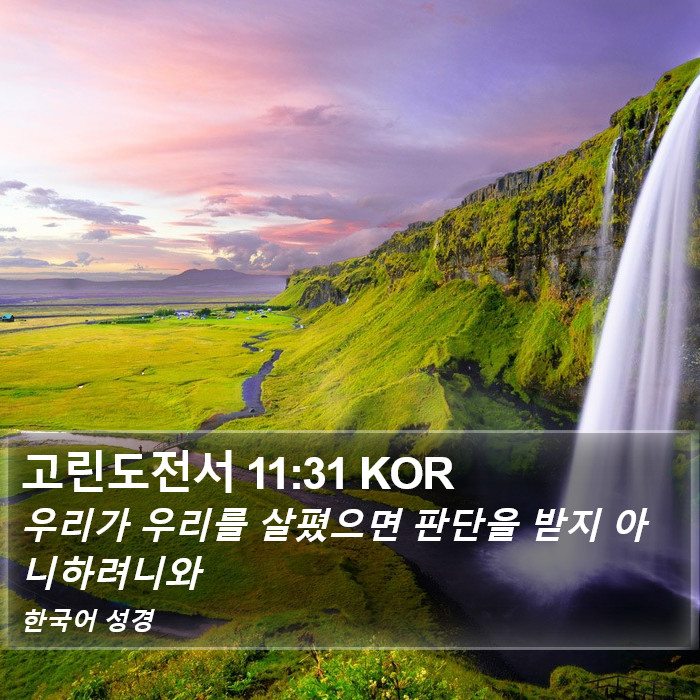 고린도전서 11:31 KOR Bible Study