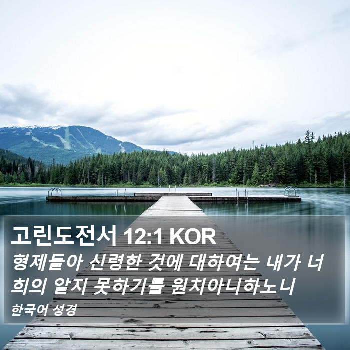 고린도전서 12:1 KOR Bible Study