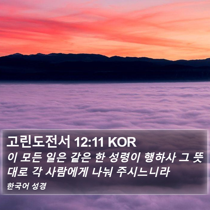 고린도전서 12:11 KOR Bible Study