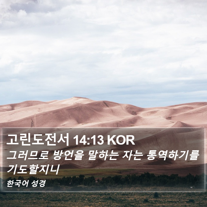 고린도전서 14:13 KOR Bible Study