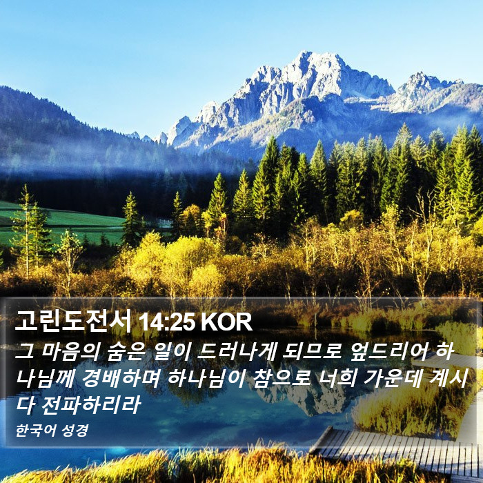 고린도전서 14:25 KOR Bible Study