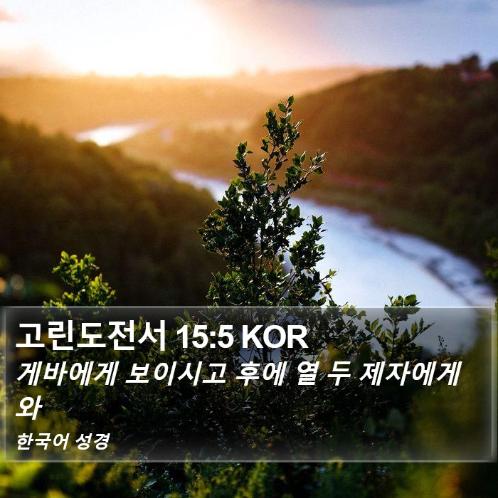 고린도전서 15:5 KOR Bible Study
