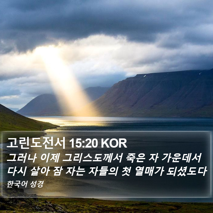 고린도전서 15:20 KOR Bible Study