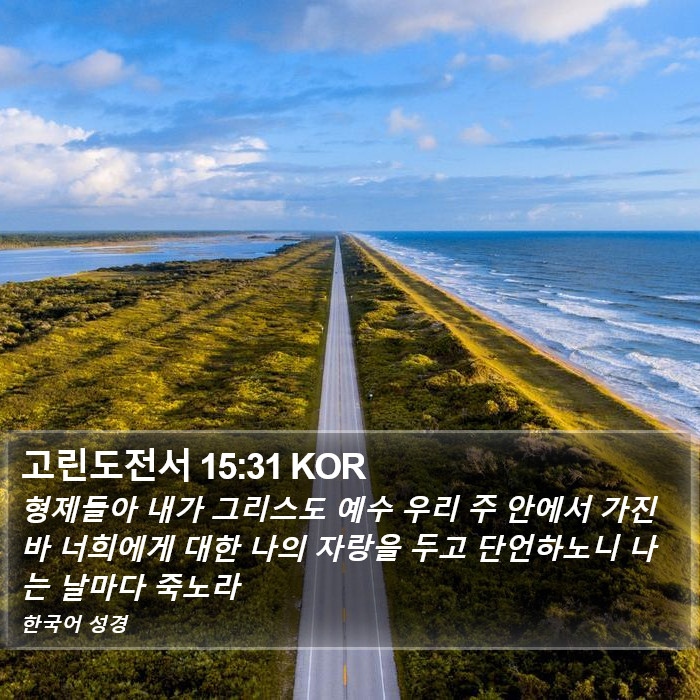 고린도전서 15:31 KOR Bible Study