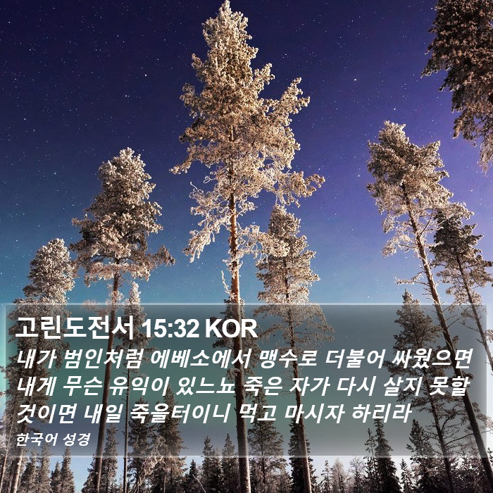 고린도전서 15:32 KOR Bible Study