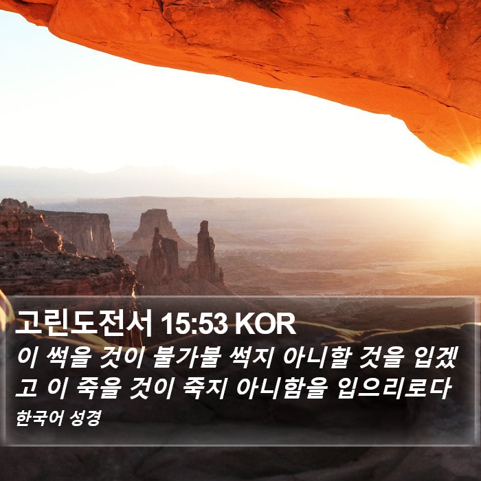 고린도전서 15:53 KOR Bible Study