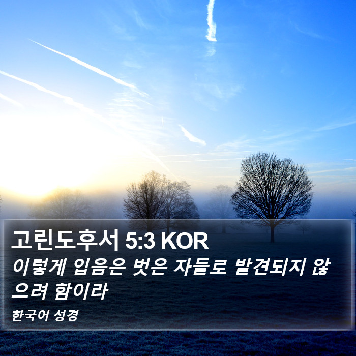 고린도후서 5:3 KOR Bible Study