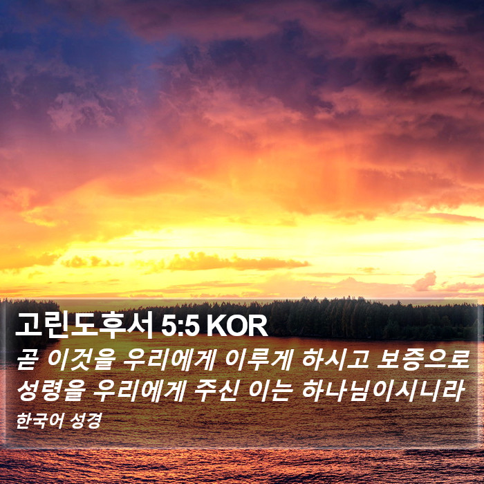 고린도후서 5:5 KOR Bible Study