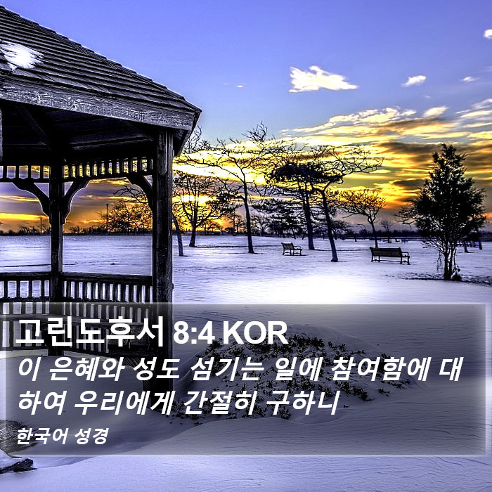 고린도후서 8:4 KOR Bible Study