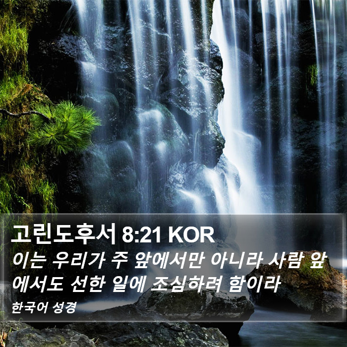 고린도후서 8:21 KOR Bible Study